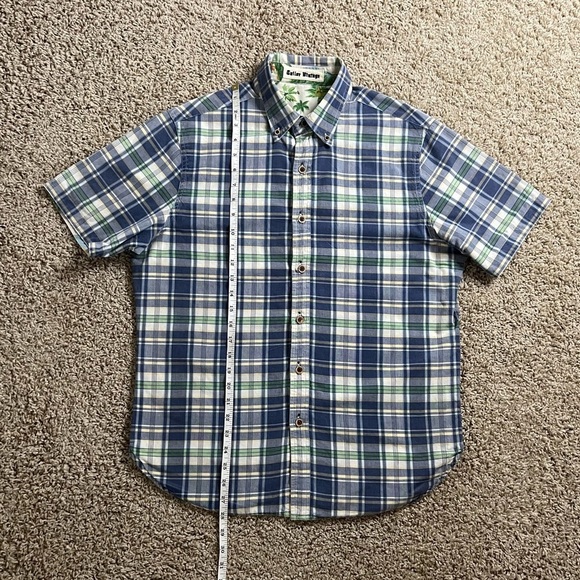 Tailor Vintage reversible Hawaiian Plaid button down shirt men’s size medium - Picture 5 of 6